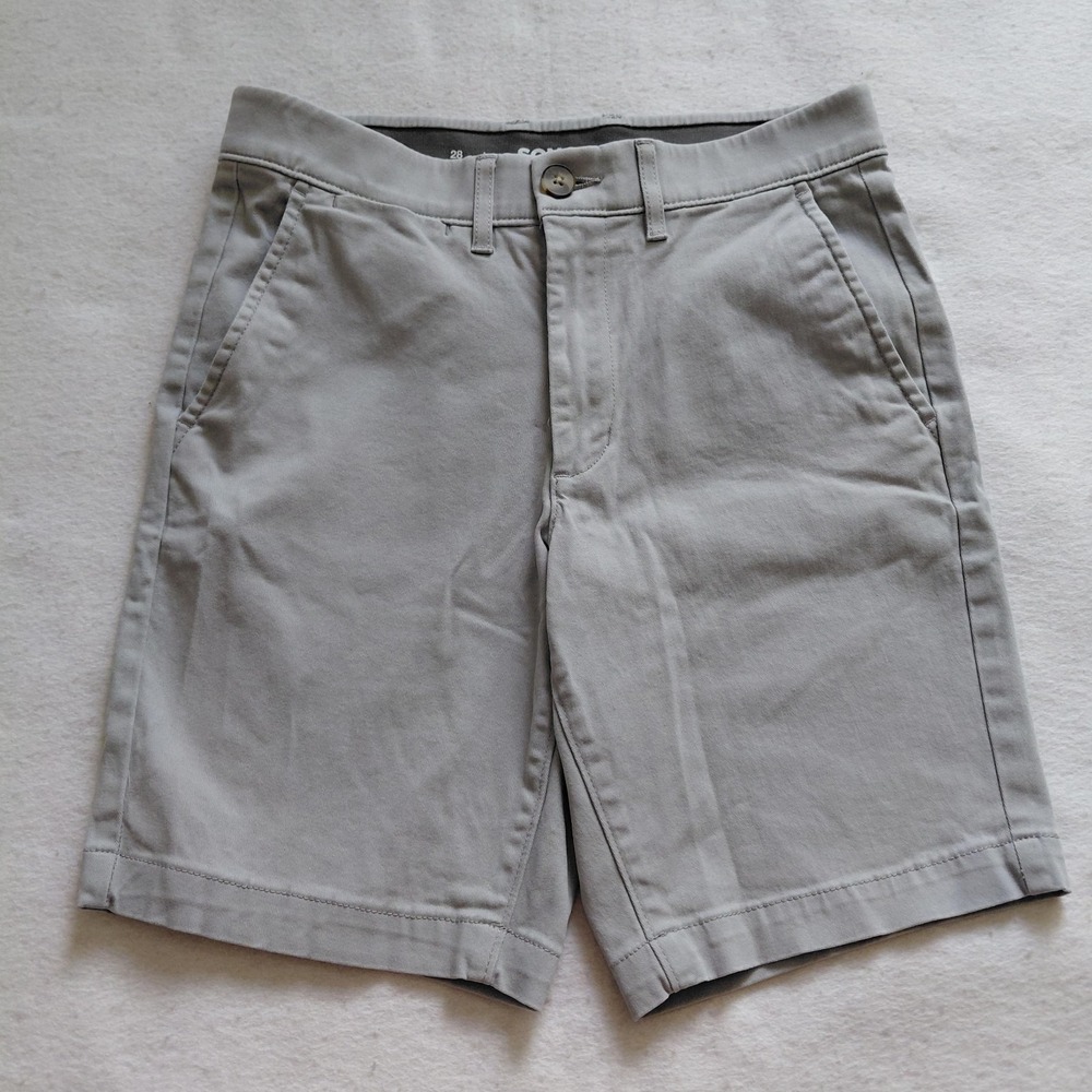 Sonoma Flexwear Chino Shorts Light Gray Size 28 Mens Stretch Cotton Casual